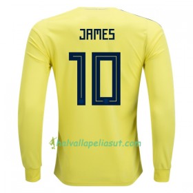 Jalkapallo Pelipaidat Kolumbia James 10 World Cup 2018 Kotipaita Pitkähihainen
